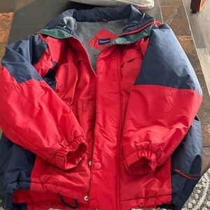 Catalina Red and Navy Kids Puffer Jacket